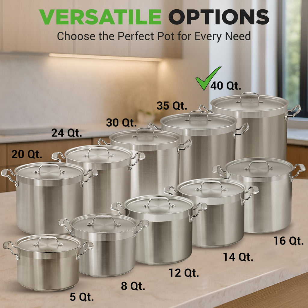 40 Quart Stainless Steel Stockpot N2535