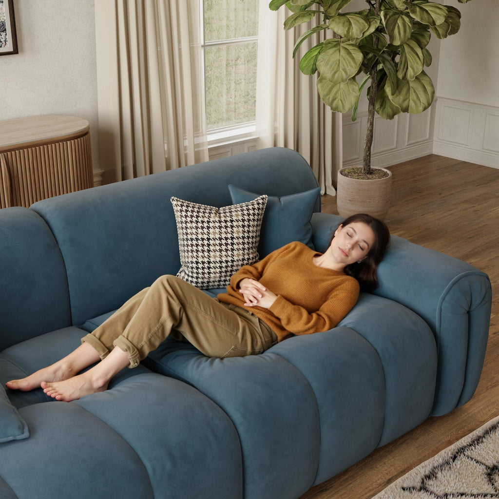 Oversized U-Shaped Sectional Sofa with Ottoman A469