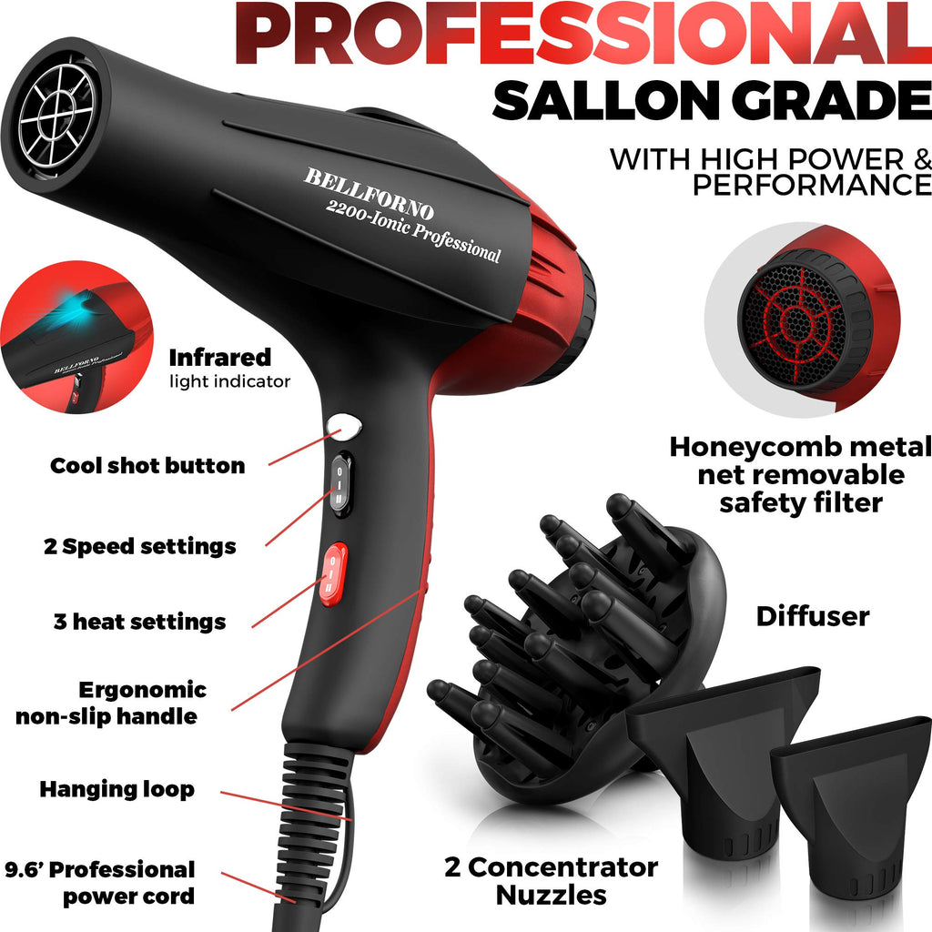 Ionic Curly Hair Dryer with Diffuser F785752