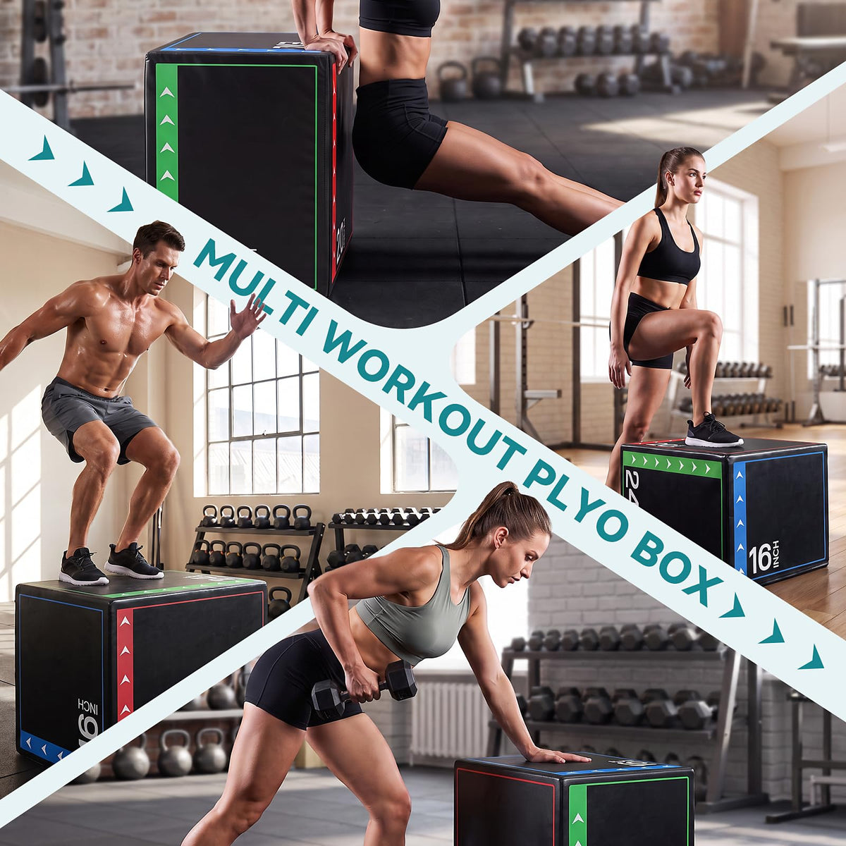 3-in-1 Non-Slip Cushioned Plyometric Jump Box G4857