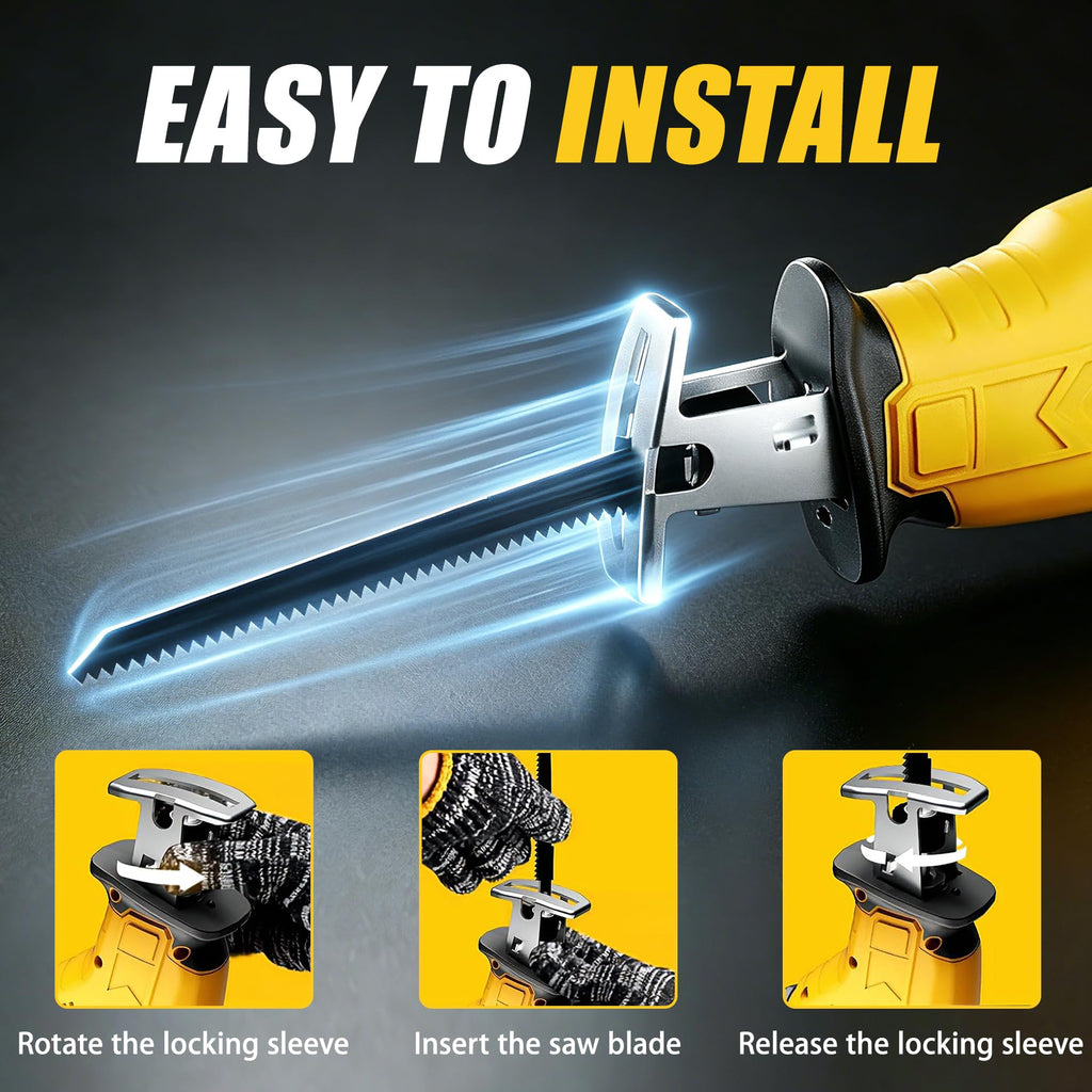 Cordless Reciprocating Saw 400W 3000RPM with 4 Saw Blades U568410