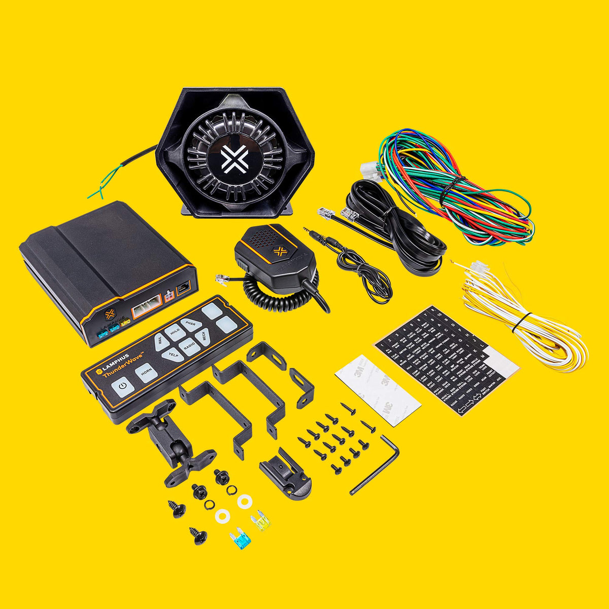 100W Police Siren Speaker PA System Kit D575