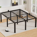 18 Inch High Metal Queen Size Platform Bed Frame with Under-Bed Storage J1824