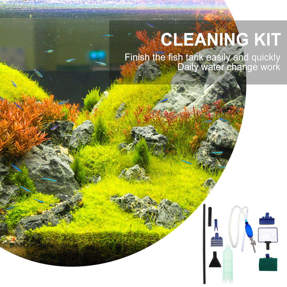 Aquarium Water Changer Kit with Brush Set I3736