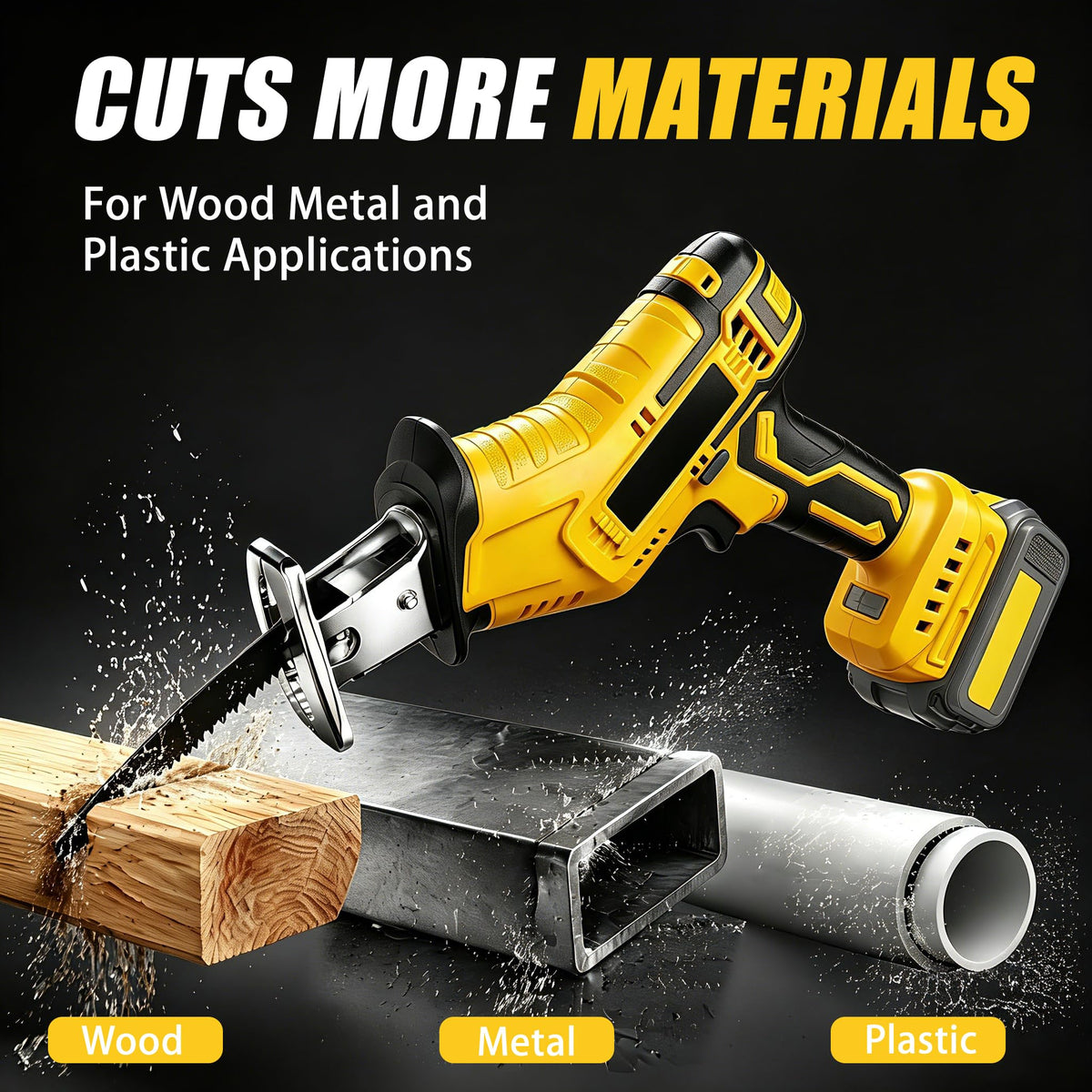 Cordless Reciprocating Saw 400W 3000RPM with 4 Saw Blades U568410
