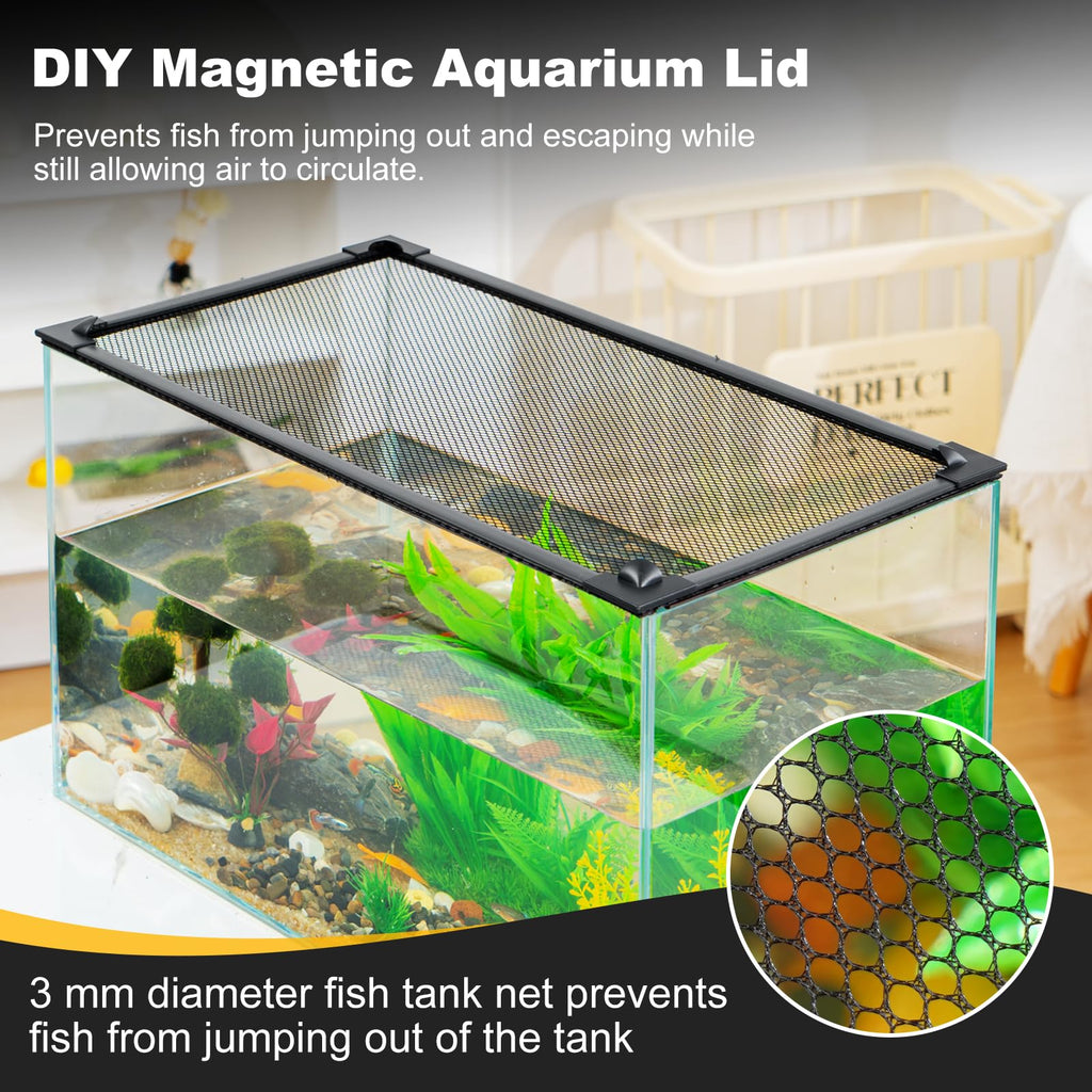 Magnetic Aquarium Lid Anti-Jumping Net Cover U92657