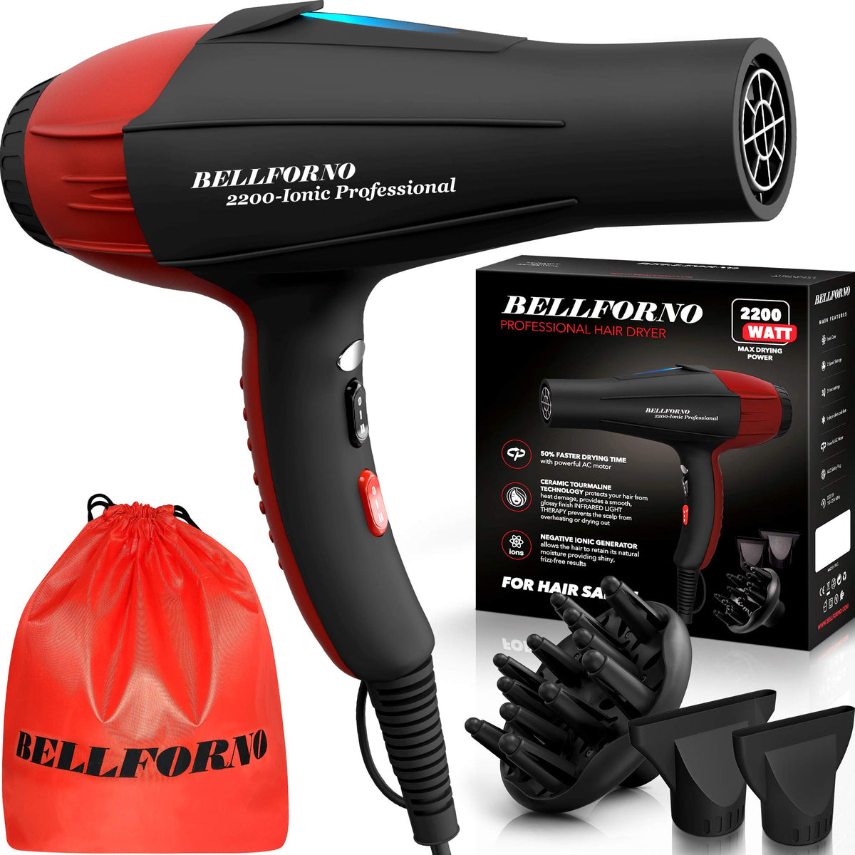 Ionic Curly Hair Dryer with Diffuser F785752