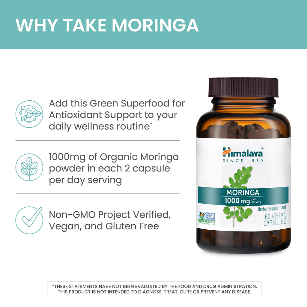 Organic Moringa 1000 mg 60 Capsules B769