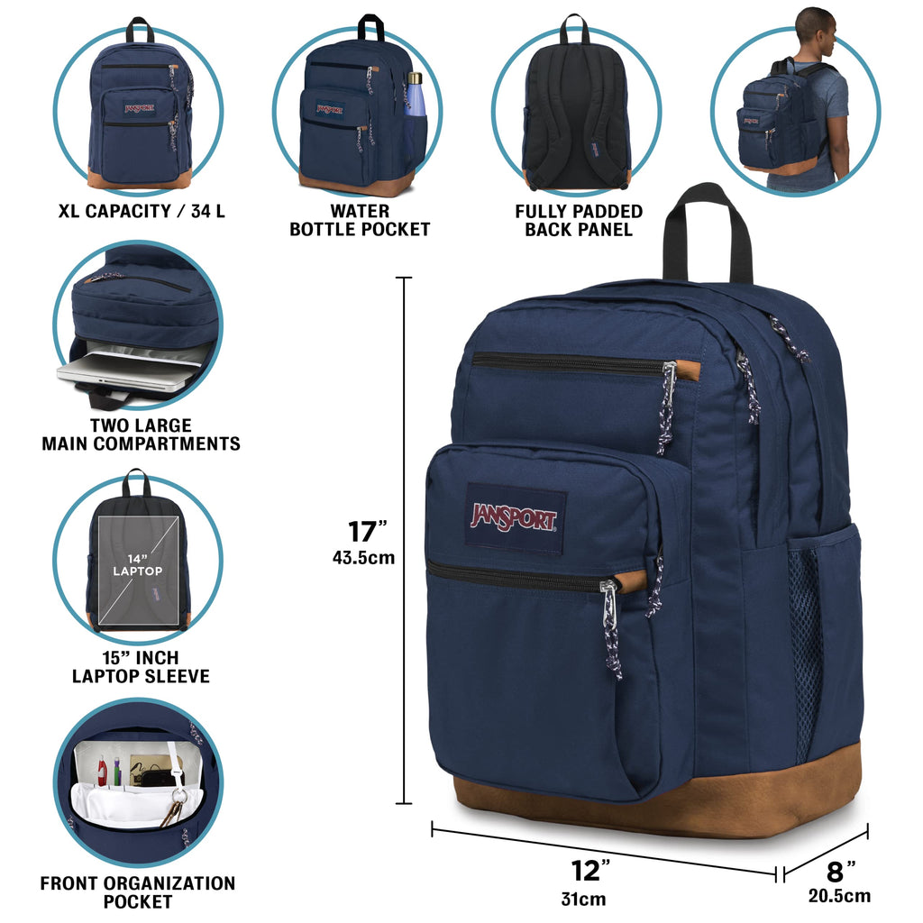 Black 15-inch Laptop Backpack with 2 Compartments V4903