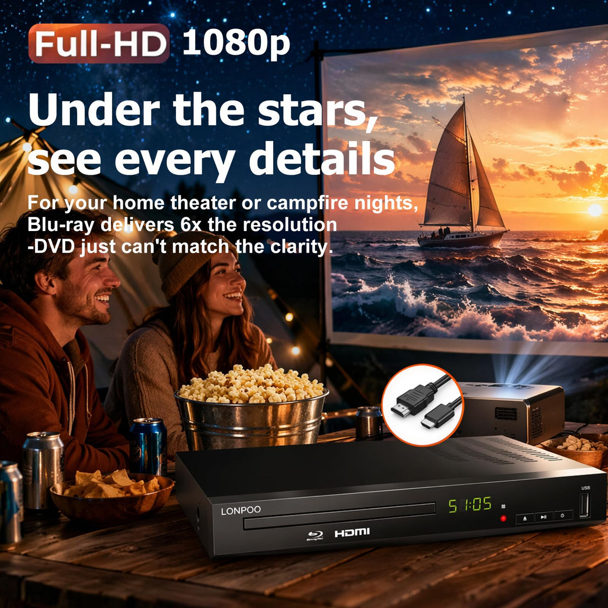 Blu-Ray Disc Player 1080P HDMI J296813