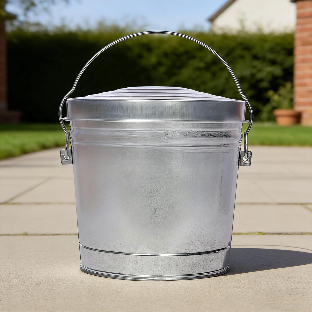6-Gallon Galvanized Steel Storage Can with Locking Lid M61901