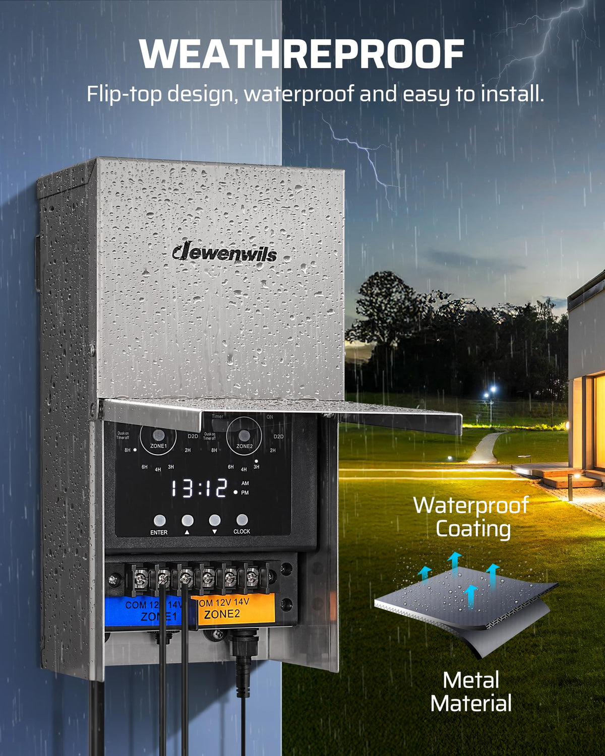 200W Low Voltage Landscape Transformer S2099