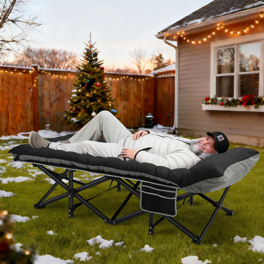 32" Extra Wide Camping Cot with Mattress N466