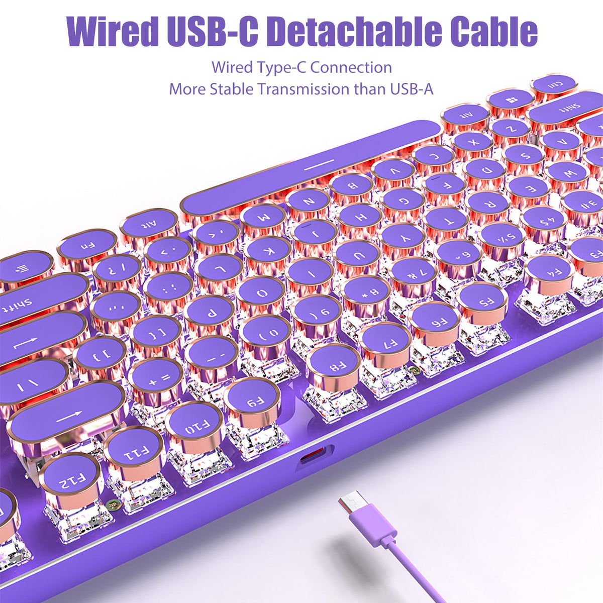 White LED Backlit Mechanical Gaming Keyboard S8943