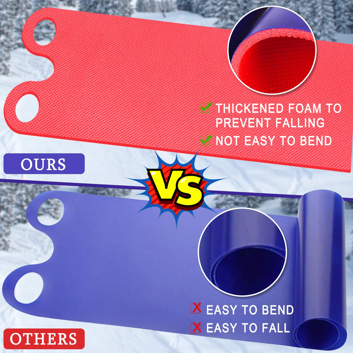 2 PCS Snow Sled D77407