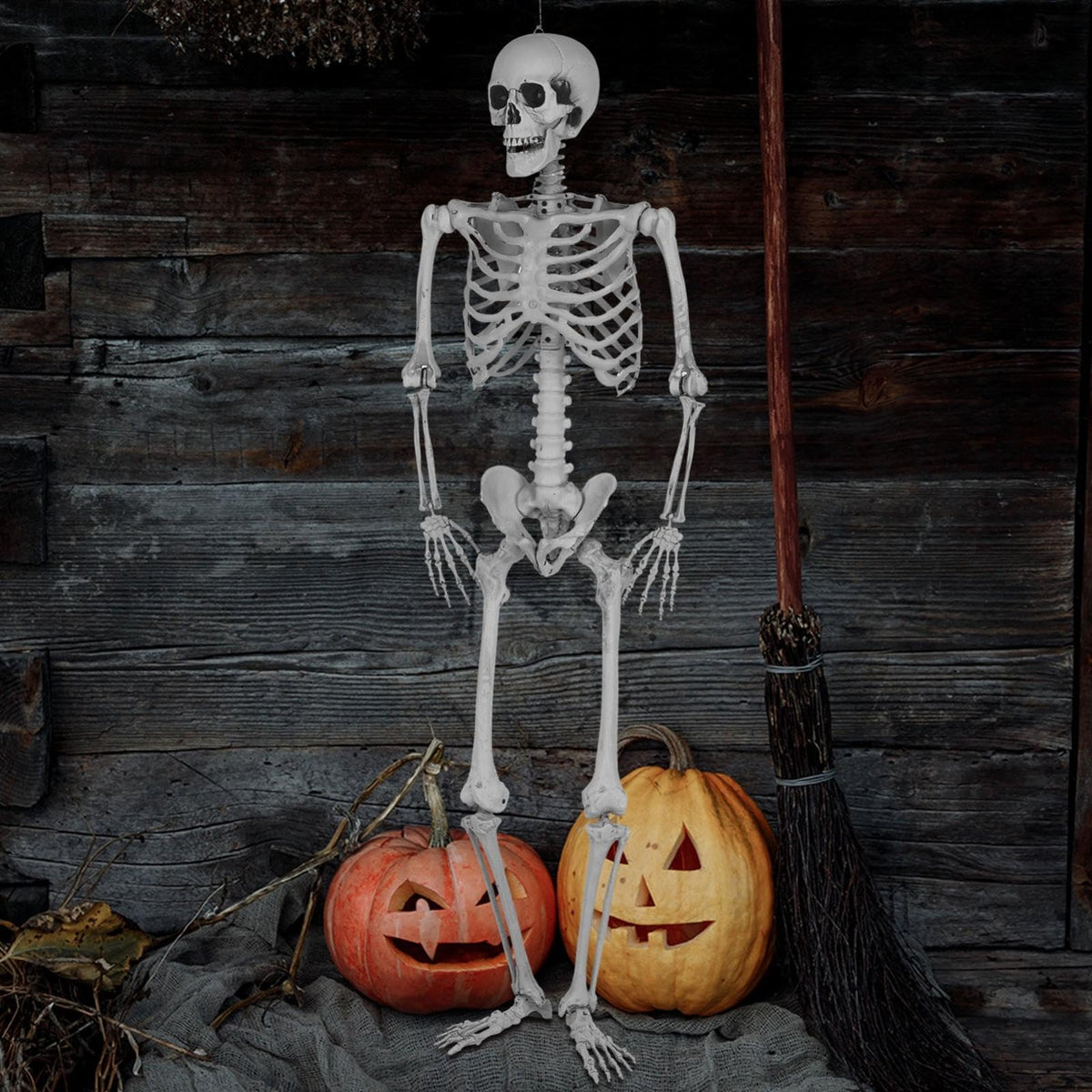 5.4Ft Posable Life Size Full Body Skeleton with Movable Joints Z989