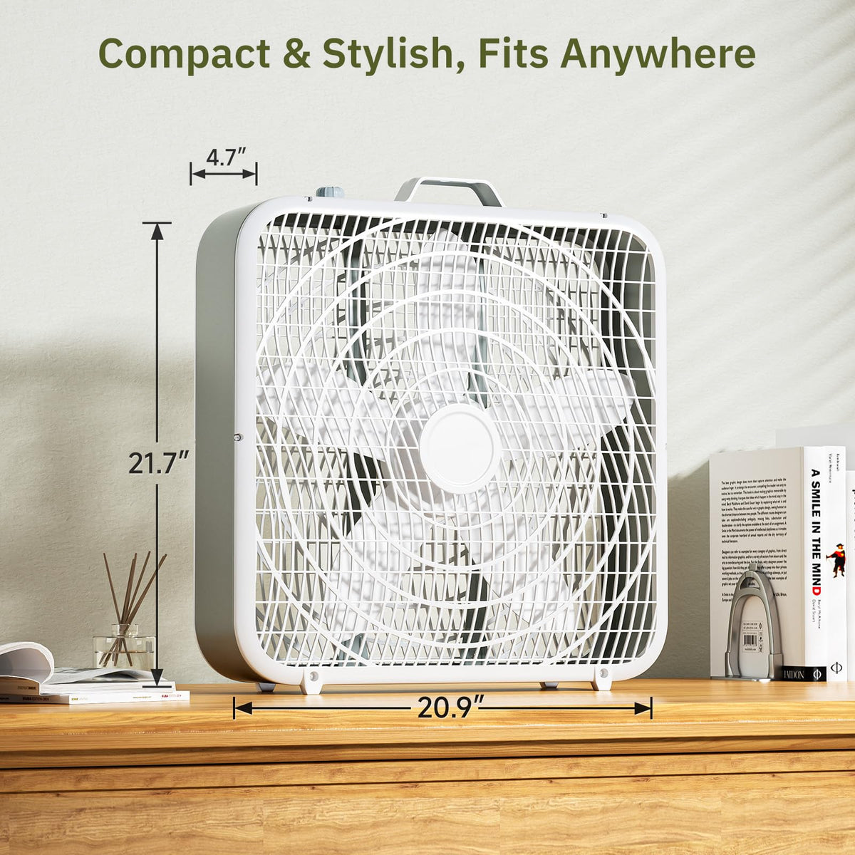 20” Box Floor Fan, 3-Speed White P81683