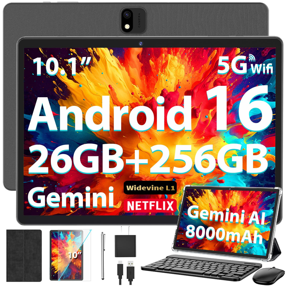 10 Inch Android Tablet with Keyboard H887