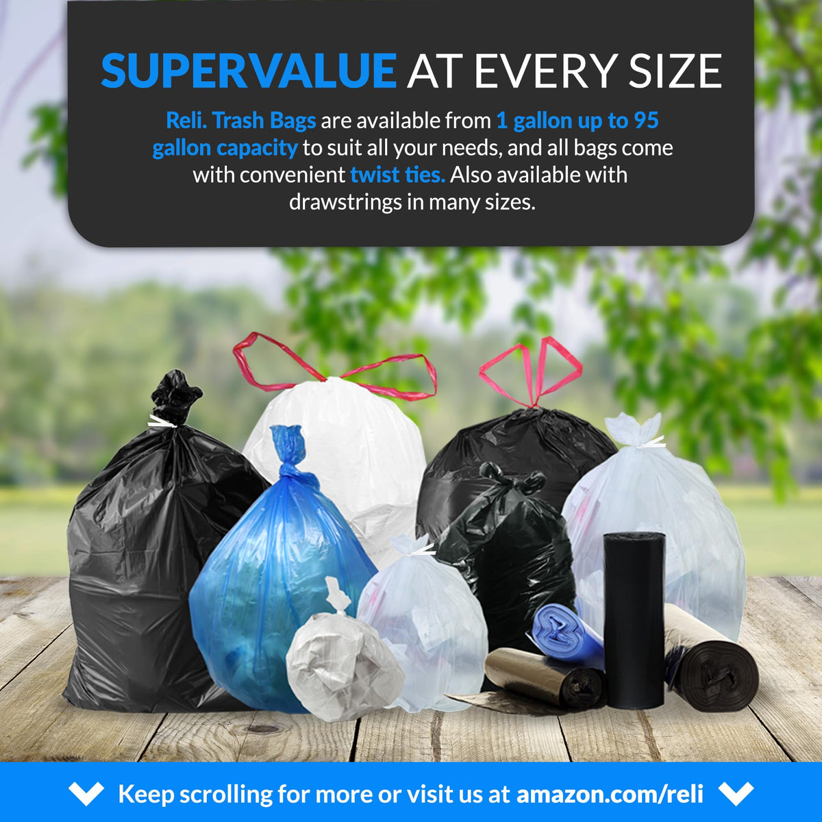 Black Heavy Duty Trash Bags 30 Count B95227