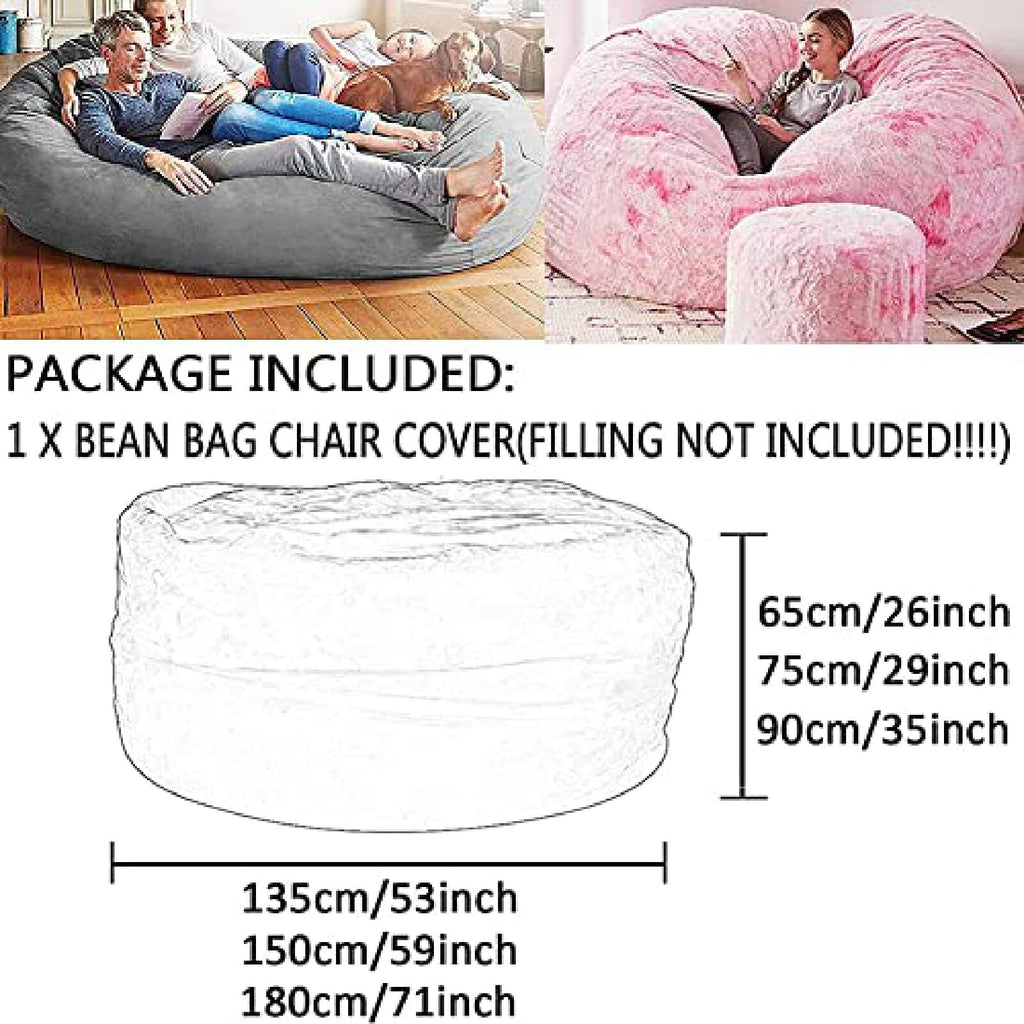 Yellow 6FT Bean Bag Chair Cover U9538