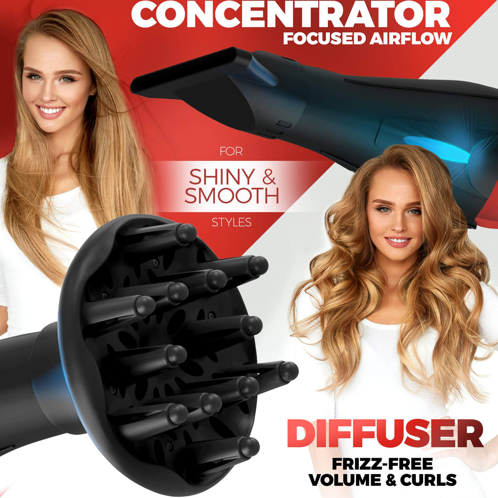 Ionic Curly Hair Dryer with Diffuser F785752