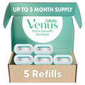 5 Count 5-Bladed Women's Razor Refills I88378