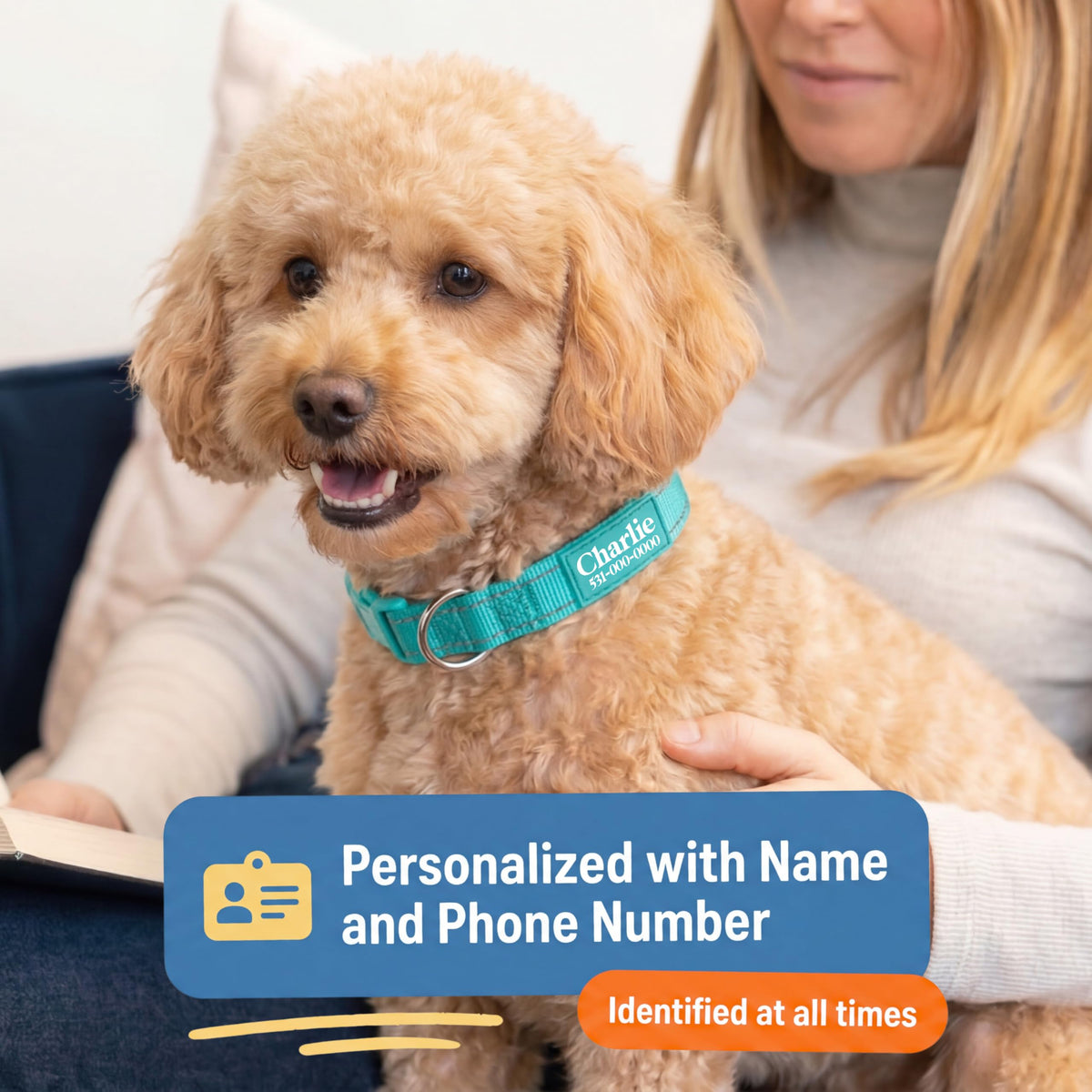 Reflective Nylon Personalized Dog Collar O442181