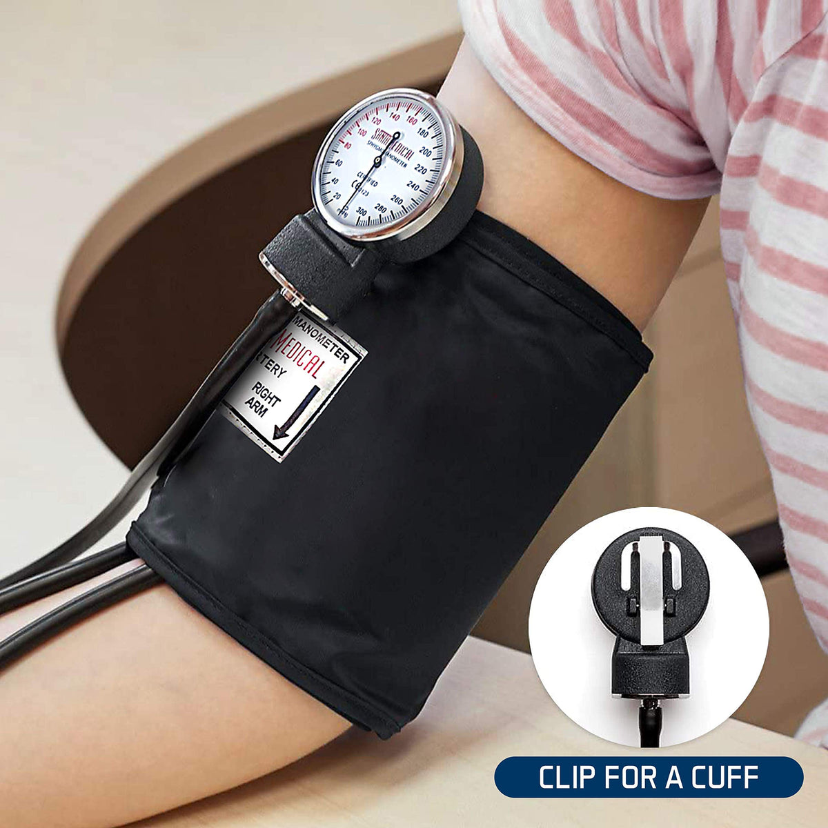 Manual Blood Pressure Cuff Adult Aneroid Sphygmomanometer A194