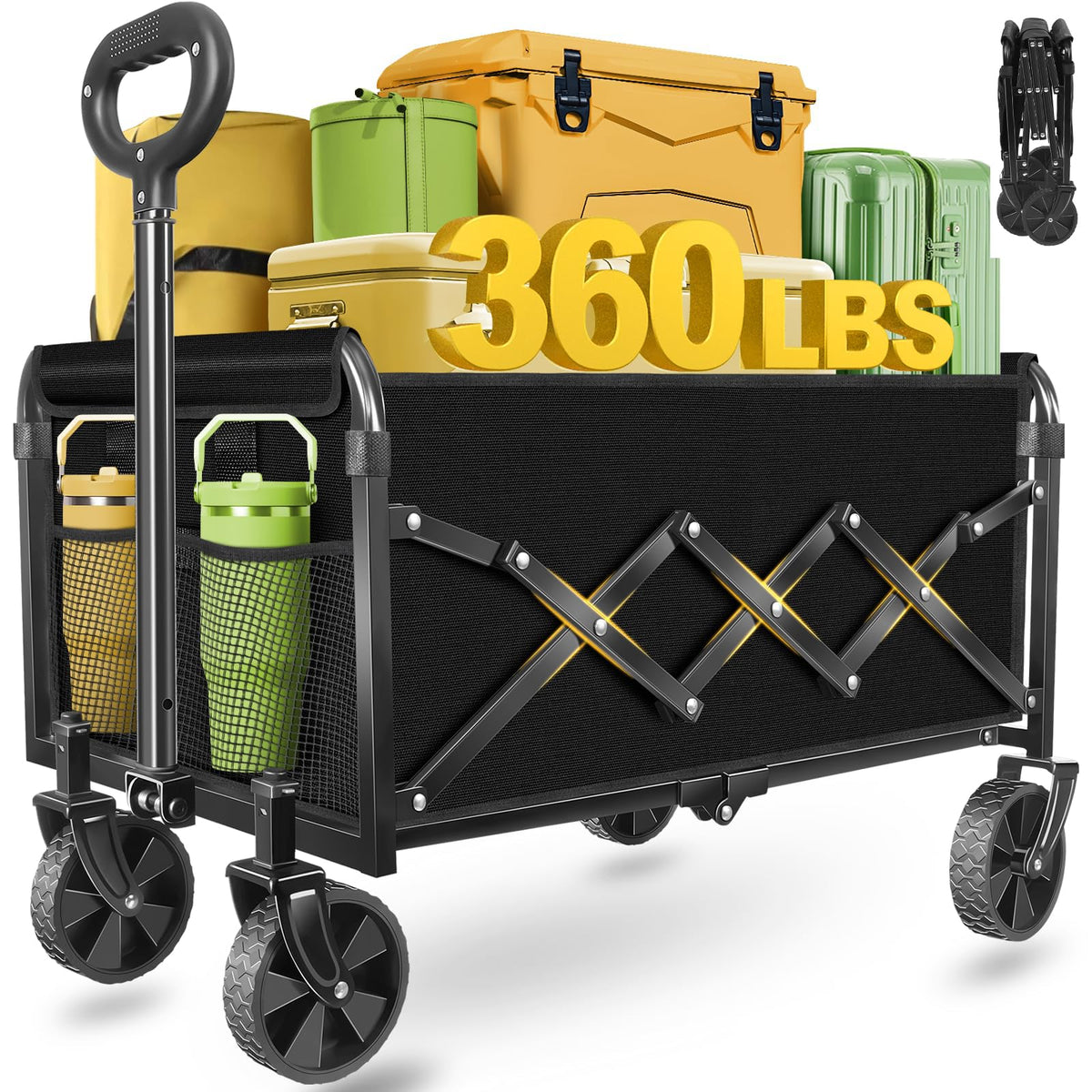 Collapsible Wagons Carts Foldable with Wheels A303221