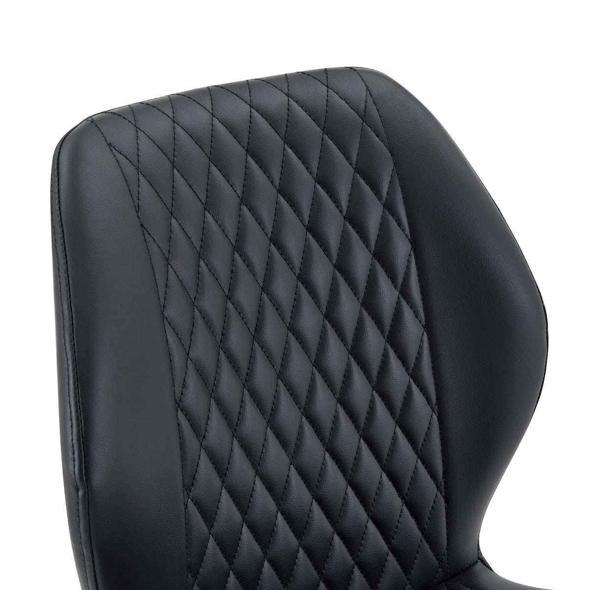 Set of 4 Black Upholstered Dining Chairs F107