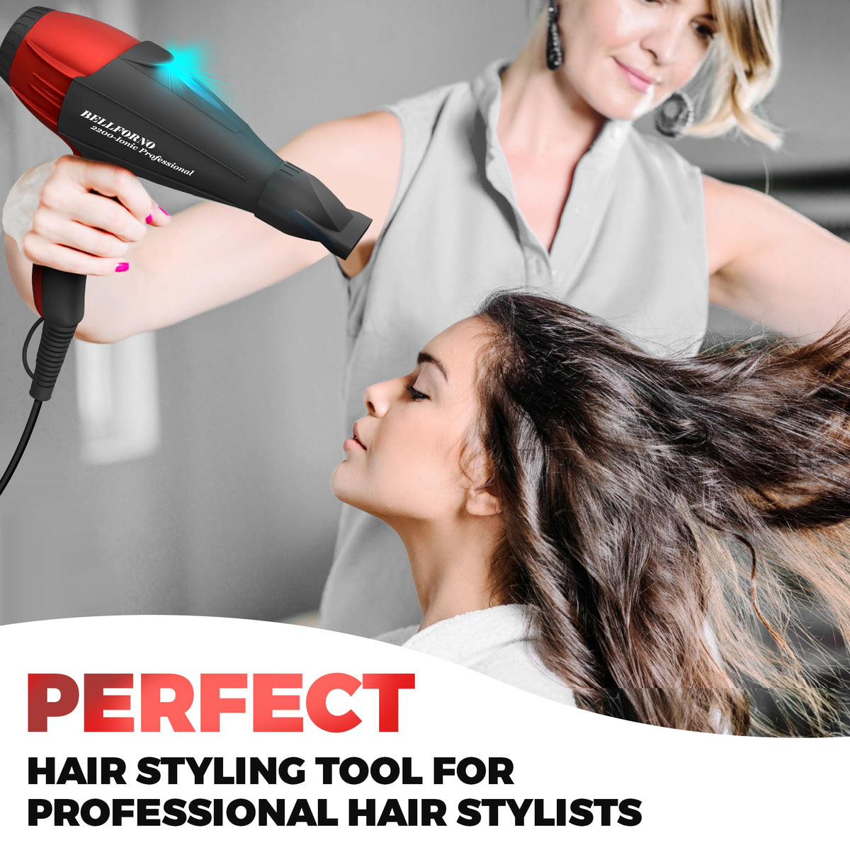 Ionic Curly Hair Dryer with Diffuser F785752