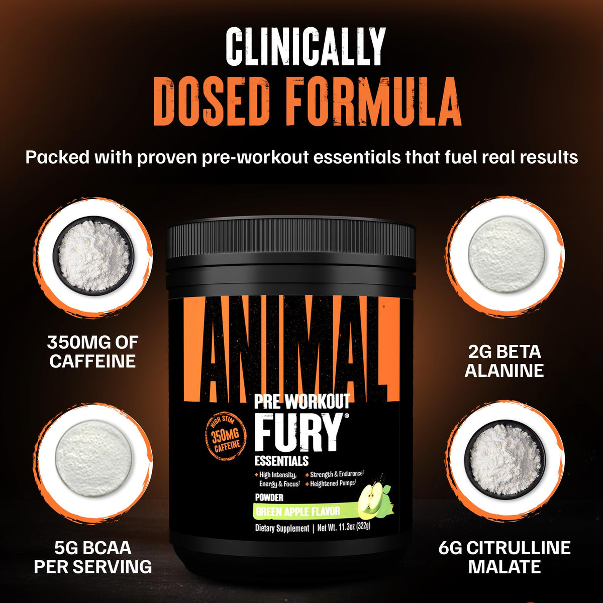 Green Apple Pre Workout Powder 20 Serving Z599301