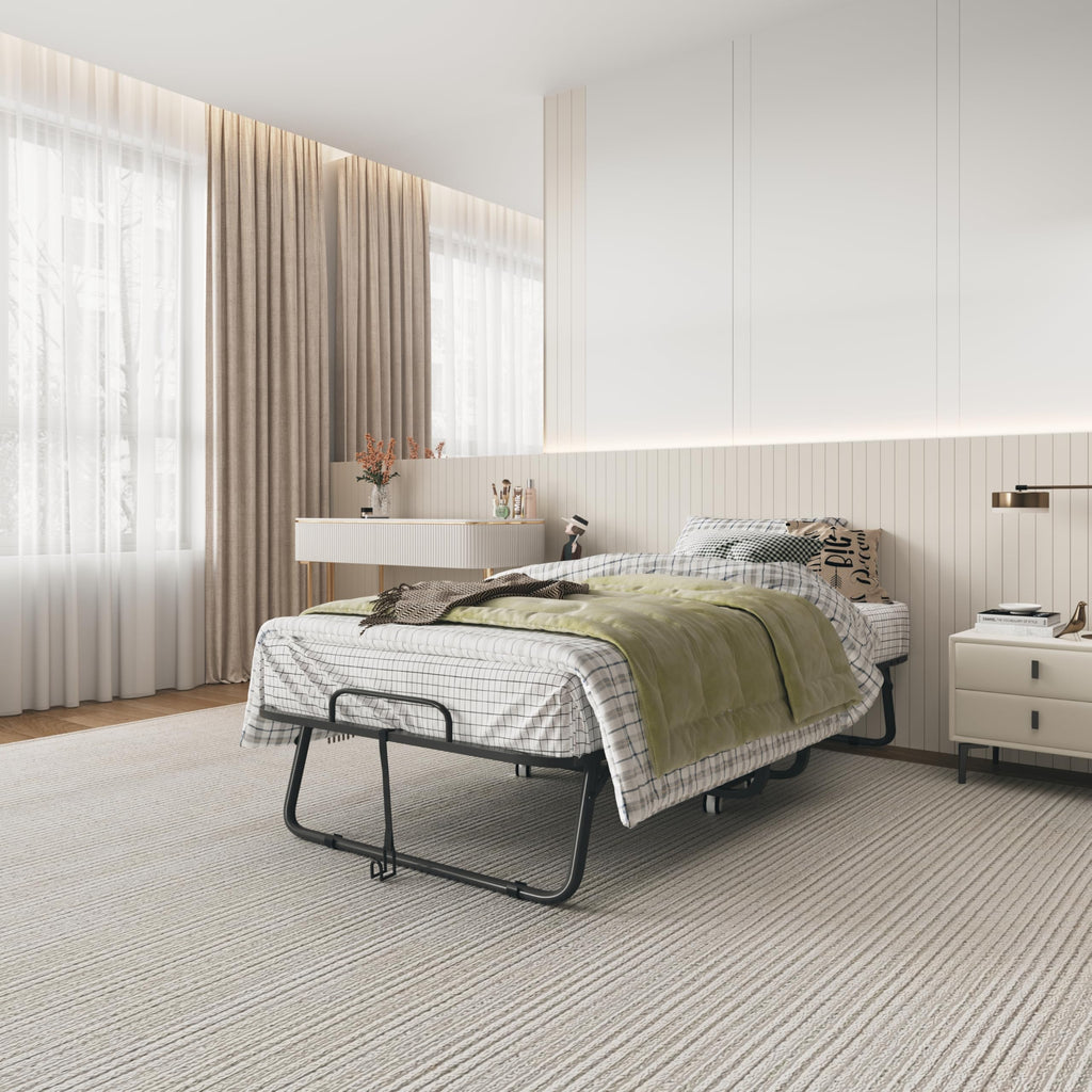 Folding Bed with Mattress 75 x 31 Inch Twin Size M6963