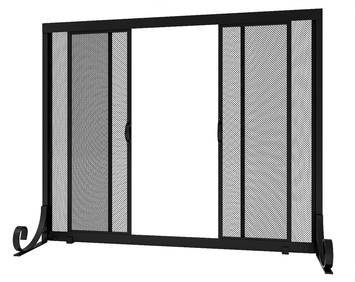 Sliding Wrought Iron Fireplace Screen M153