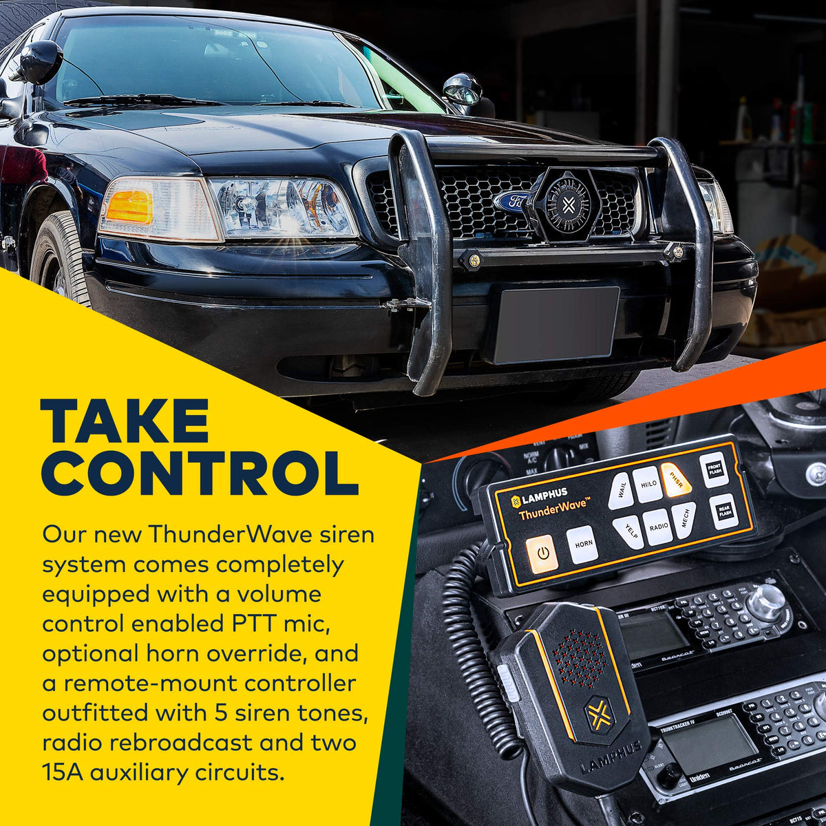 100W Police Siren Speaker PA System Kit D575